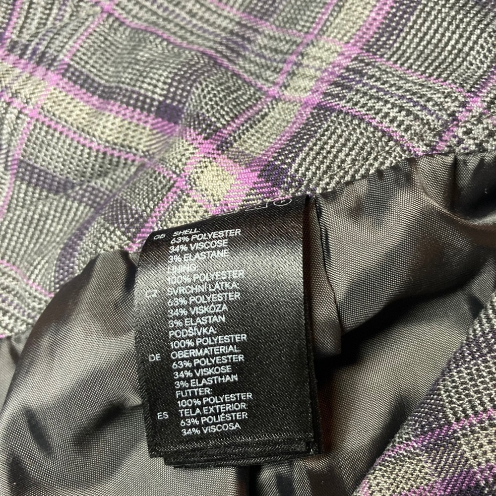 Plaid Gray and Purple Women's Skirt - Picture 7 of 7